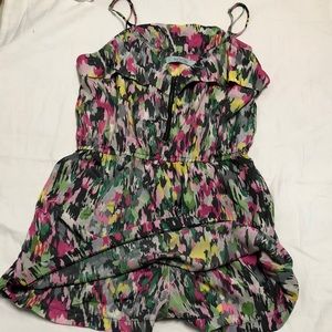 Karlie Thin Strap Multicolored Romper/Dress Lg